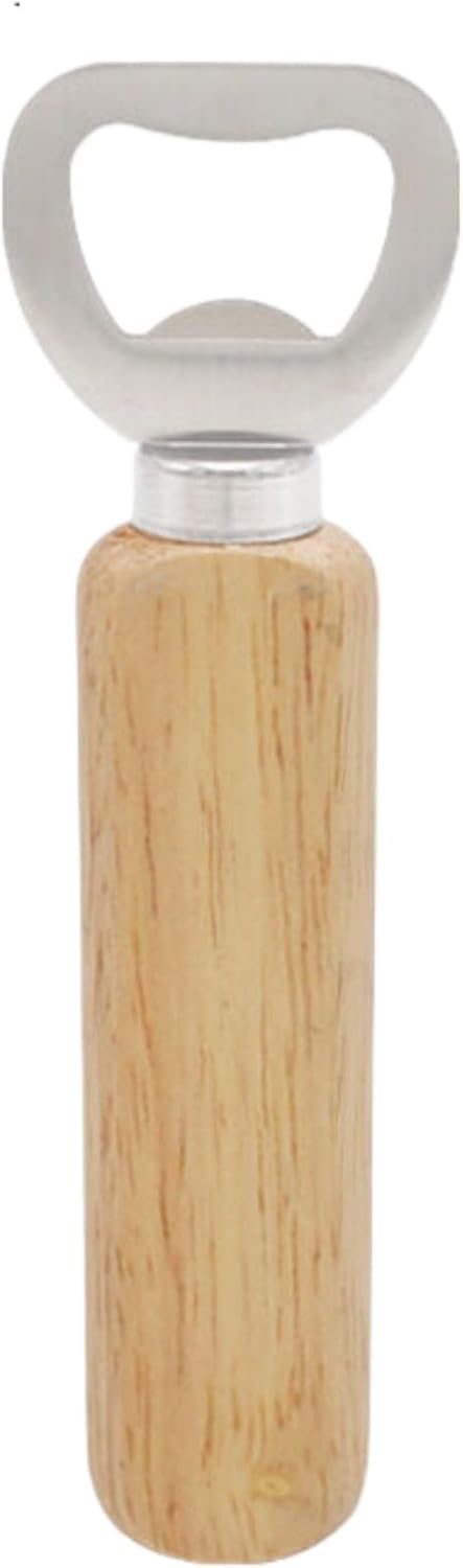 木柄不锈钢啤酒饮料开瓶器家用起瓶器啤酒起子磁吸冰箱贴启瓶器 KCookware Accessories - 674